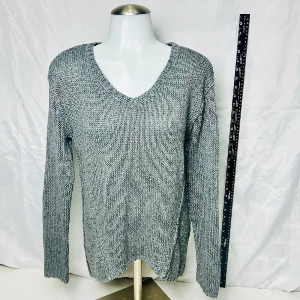 RD Style~Rowca Elbow Patch Pullover sweater~gray/faux suede elbow patches~Medium